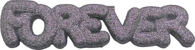 Broche kinderen zilver glitter - forever