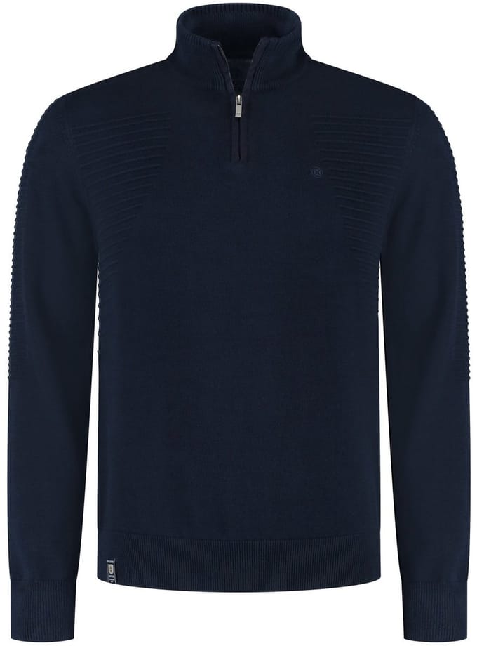 Fellows United Pullover half zip ribs at side Navy (52.1118 - 110)