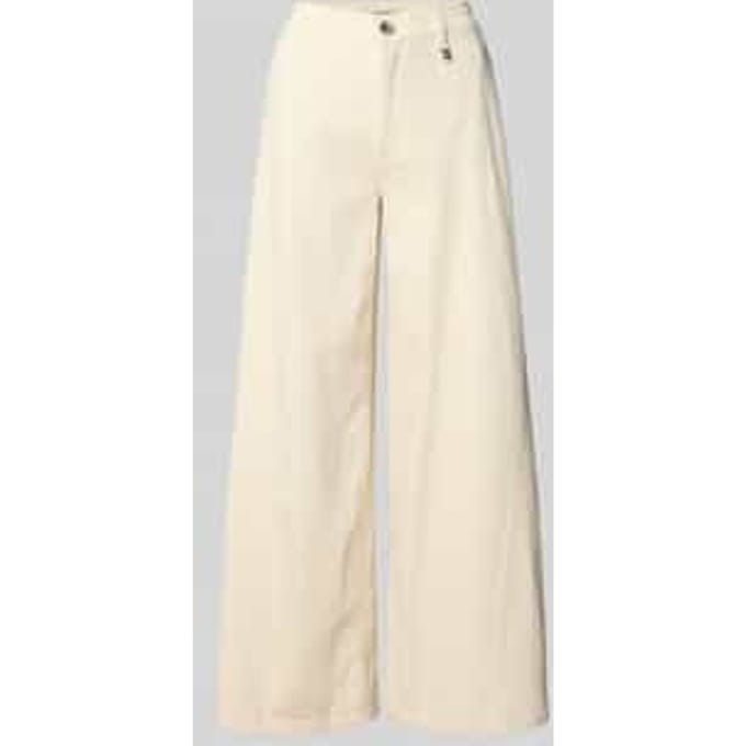 Wide leg jeans met applicatie, model 'Vincent Clay'