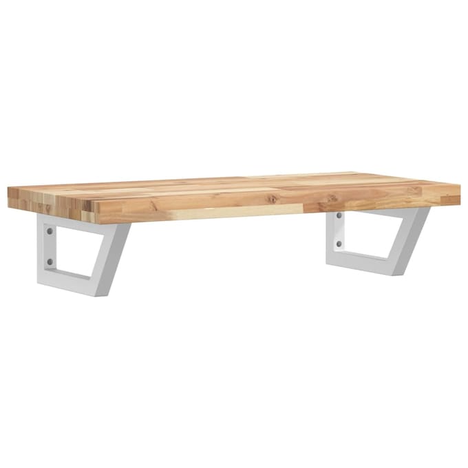 vidaXL - Badkamer - wandschap - staal - en - massief - acaciahout