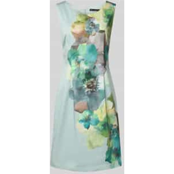 Mini-jurk in allover-look met ronde hals