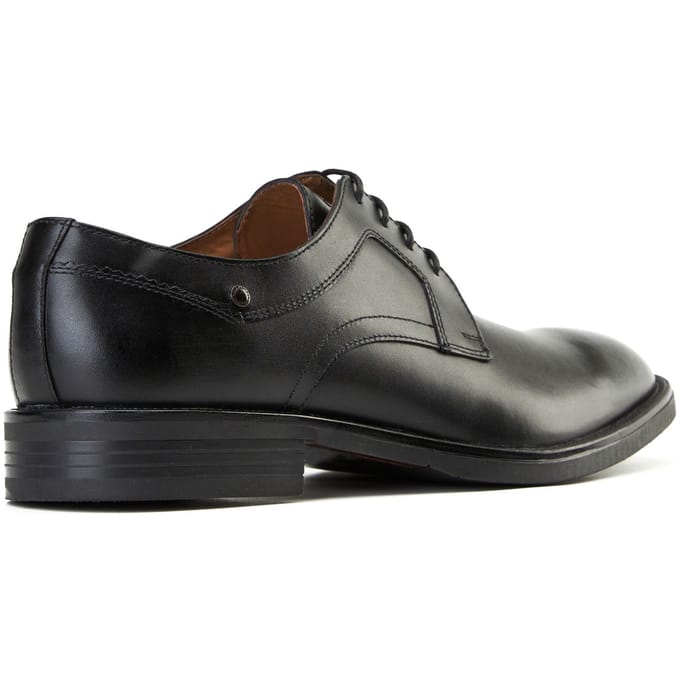 Base London Mouw Leren Heren Zwarte Veterschoenen