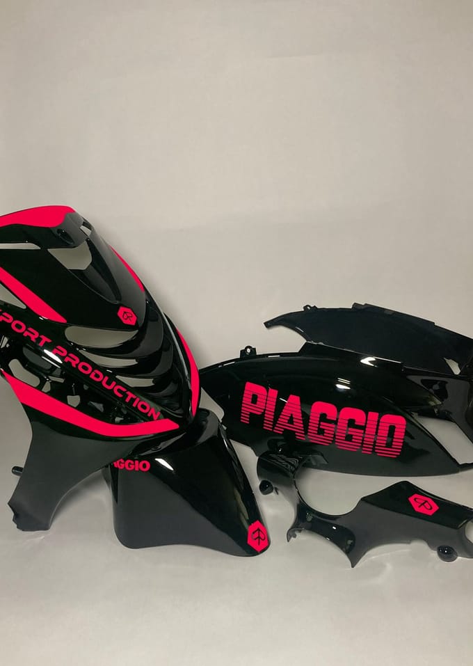 Piaggio Zip Stickerset - Piaggio - Fluor Roze