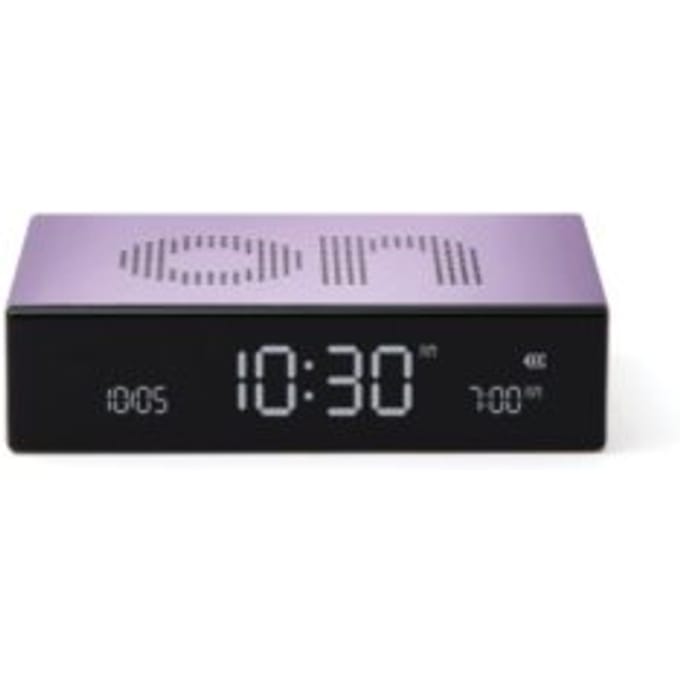 Lexon Flip Premium Digitale Wekker ON OFF - Paars