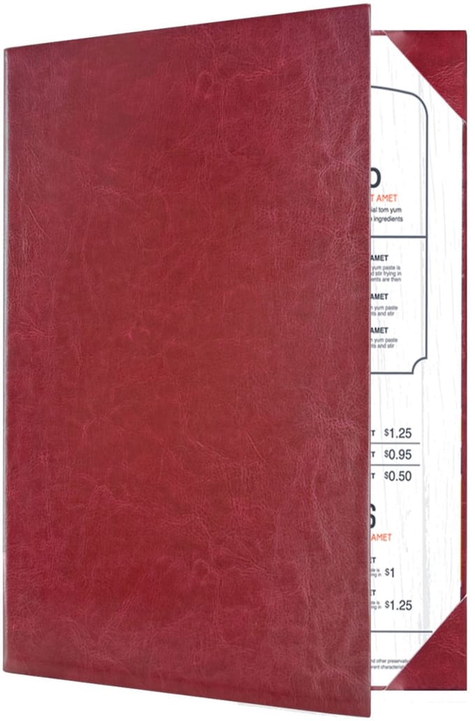 Goodline® - Menumap / Menukaart Mappen - 2x A4 - Rood