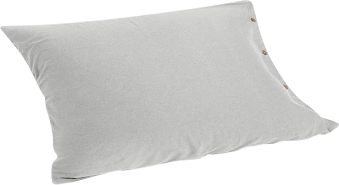 Yumeko kussensloop jersey wit grijs 60x70 - Bio, eco & fairtrade - 1 stuk