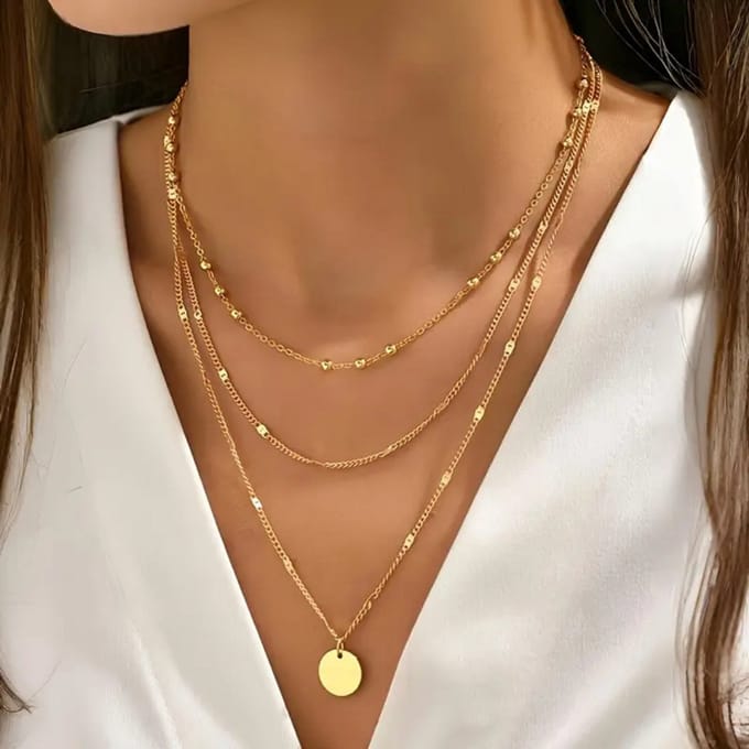 Nivard Ketting - Dames - Staal - Nep zilver - Met Hanger - Nep Goud