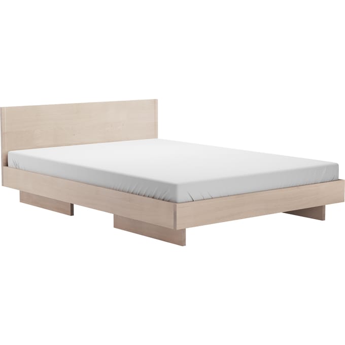 Objekte unserer Tage Zians Bed - eik wit - met hoofdeinde - 200 x 200 cm