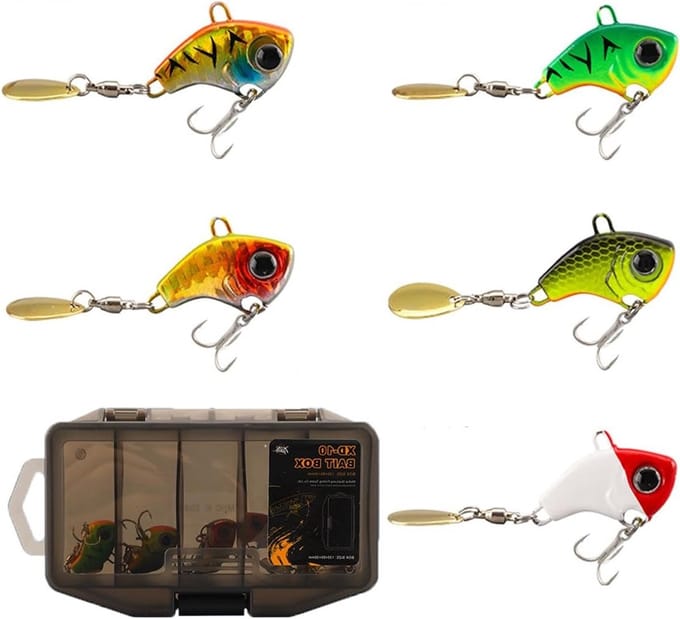 Visgerei Set - Spinner Baits - Vissen Op Roofvis - Realistische Actie - 5 Stuks - Parelmoer