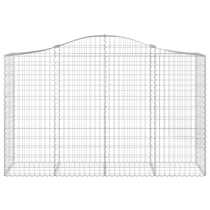 vidaXL - Schanskorven - 18 - st - gewelfd - 200x50x120/140 - cm - ijzer