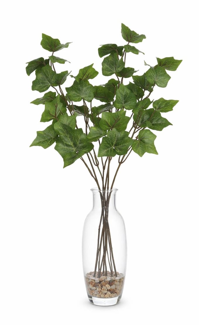 Bellatio Design Kunsttak / kunstbloem Hedera - 6x - 55 cm - groen - boeket opvulling bladgroen