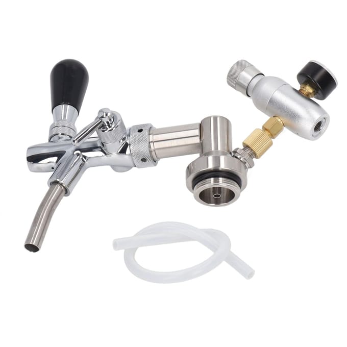 Biertap Zilver Roestvrij Staal Geurloos Regulator Manometer Bierfust Accessoire Kit gray