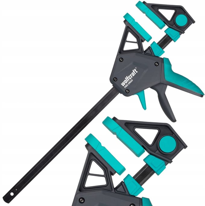 Wolfcraft 3092000 Eenhandsklem Spanbreedte (max.):450 mm Afmeting, lengte: 659 mm Afm. werkbereik:85 mm