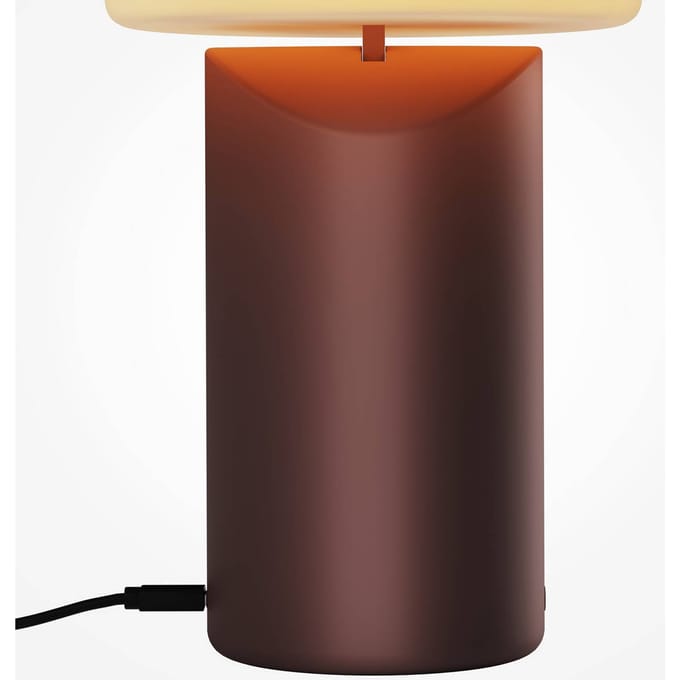 Maytoni Topo LED tafellamp op accu, rood, hoogte 20 cm, metaal, dimbaar