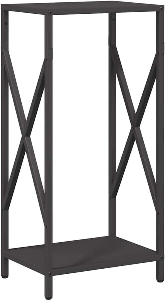 Brandhoutrek - Houtopslag - Haardhout Opslag - Koudgewalst Staal - 70 cm Hoog - Zwart