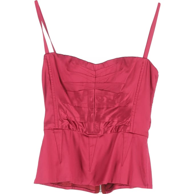 Dolce & Gabbana bustiertop met ritssluiting aan de achterkant in roze zijde