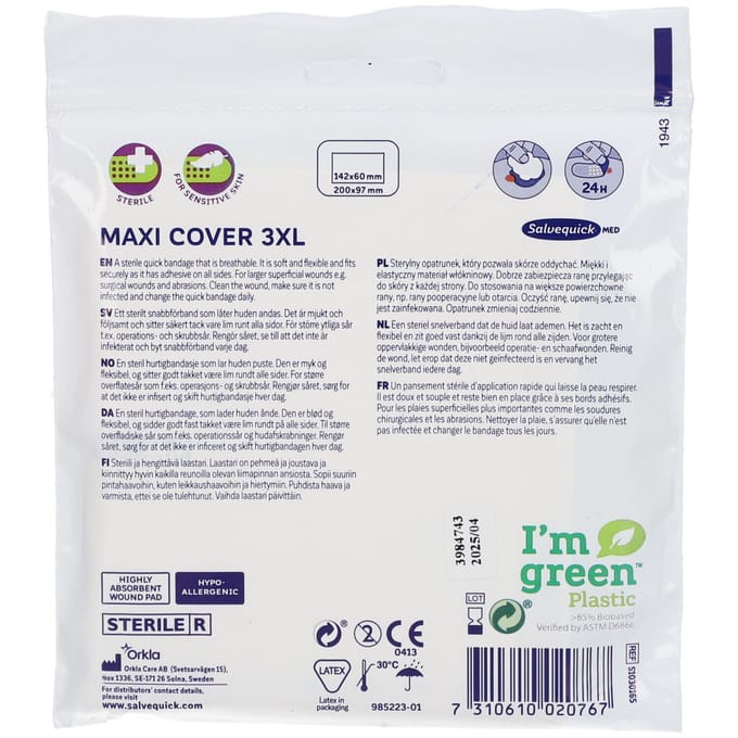 Salvequick® Maxi Cover XXXL 3 Pleister