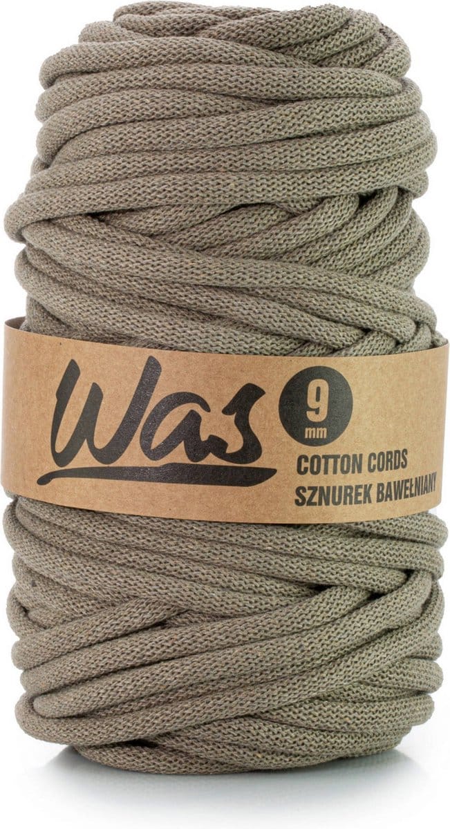 Was - Touw - katoenen / polyester koord - gevlochten - 9mm, 50m - Beige