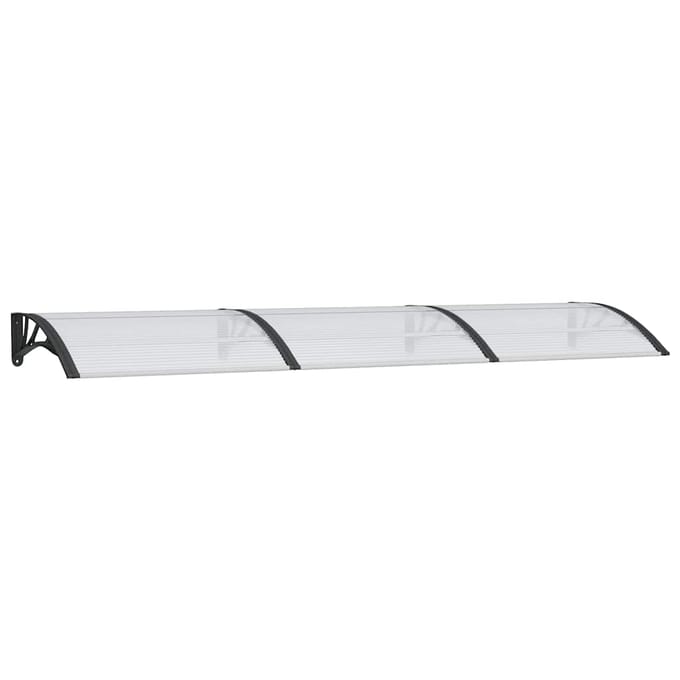 vidaXL - Deurluifel - 300x75 - cm - polycarbonaat - zwart - en - transparant