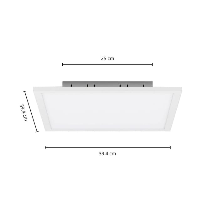 Arcchio LED paneel, CCT Lysander, 39 cm, wit, aluminium