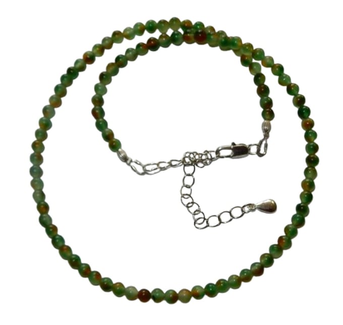 Natuurlijk Agaat Collier Groen Rood