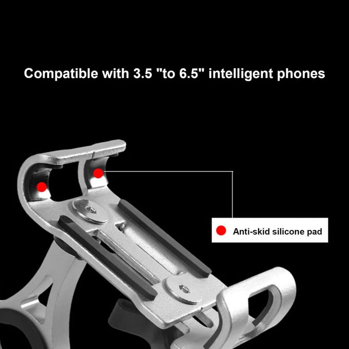Aluminium mobiele telefoonbeugel Mountainbike / elektromobiel / motortelefoonnavigatie Rotatable