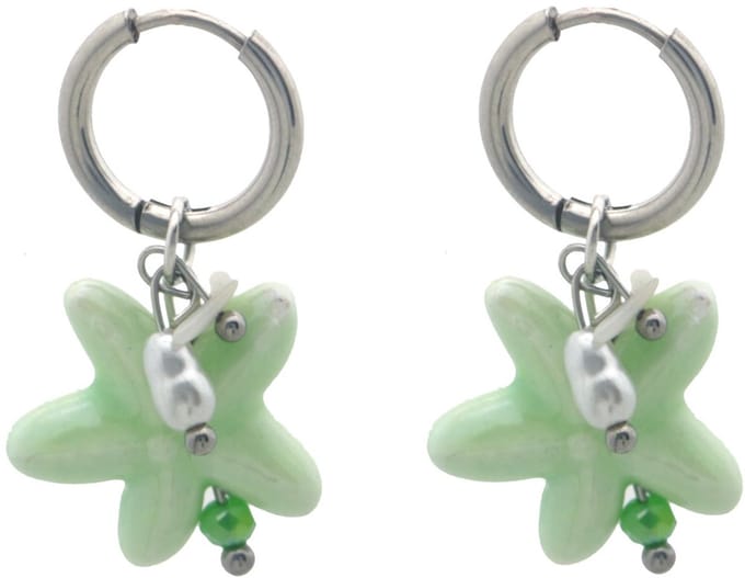 Dames Oorbellen - Zilver - Zeester Design - Roestvrijstaal - 3x1.5cm