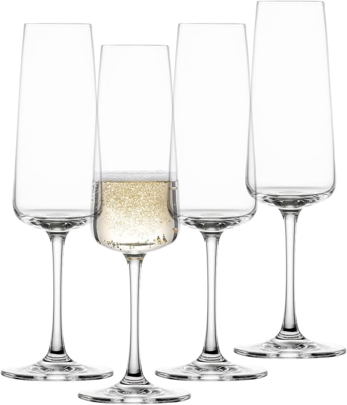 Schott Zwiesel MioVino Champagneglas 26 Cl met Mousseerpunt - 4 Stuks