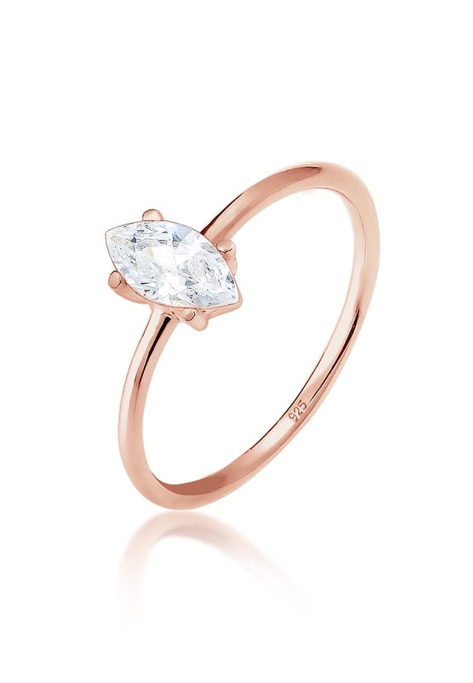 Elli - Ring - Elli Ringen Marquise zirconia minimalistisch 925 zilver - Dames