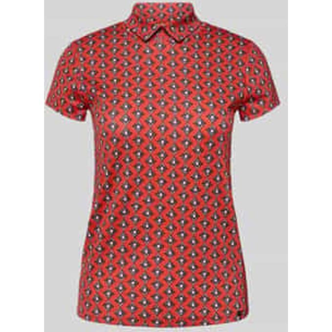 Slim fit T-shirt met polokraag