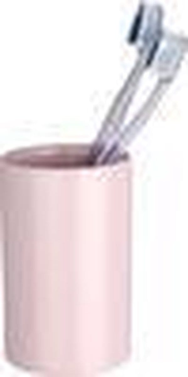 Tandenborstel houder / beker  pastel roze CERAMIC