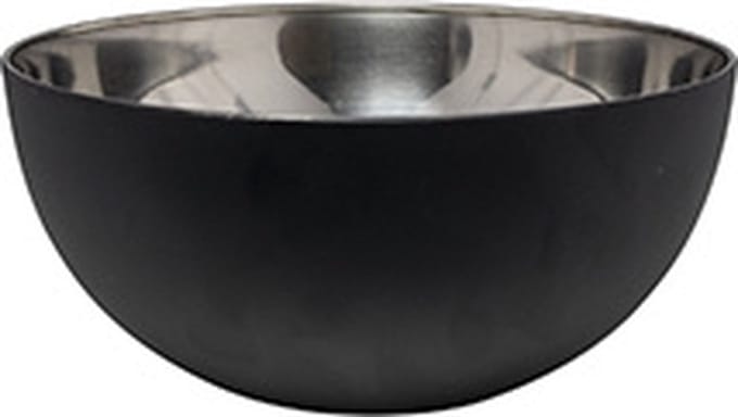 Schaal - Rvs - Ø23X11Cm - Mat - Zwart