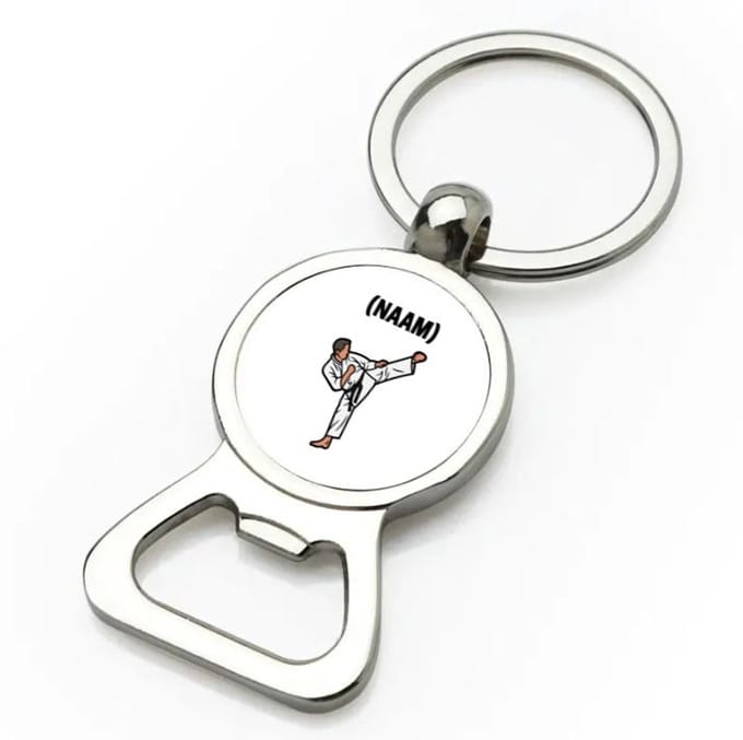 Akyol - karate met eigen naam flesopener - Sport - karateka - sport - 9 bij 3 cm