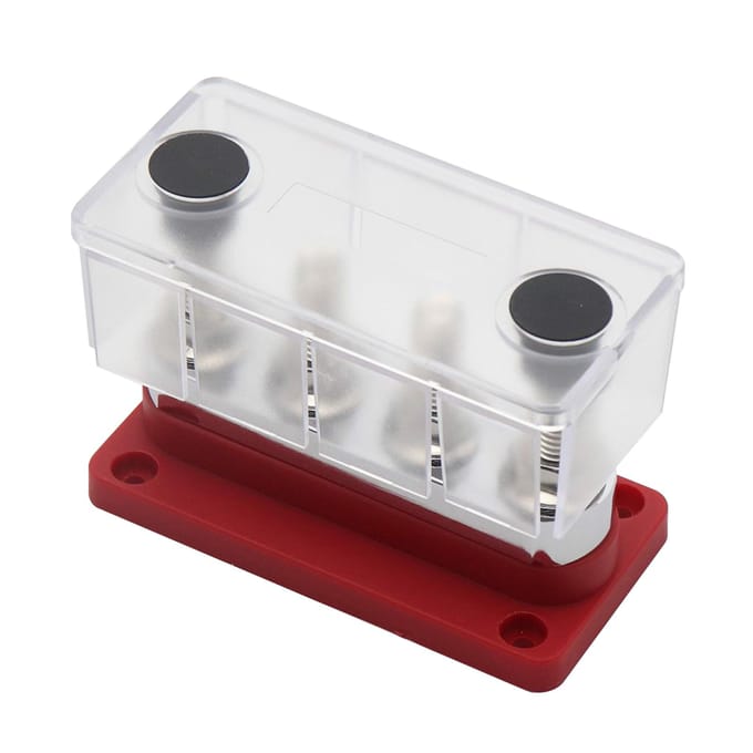 600A stroomverdeelblok-busbar 4 x 3/8 palen 48V DC-busbarbox