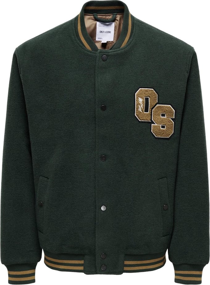 ONLY & SONS ONSBRONX VARSITY JACKET OTW CS VD Heren Jas - Maat XS