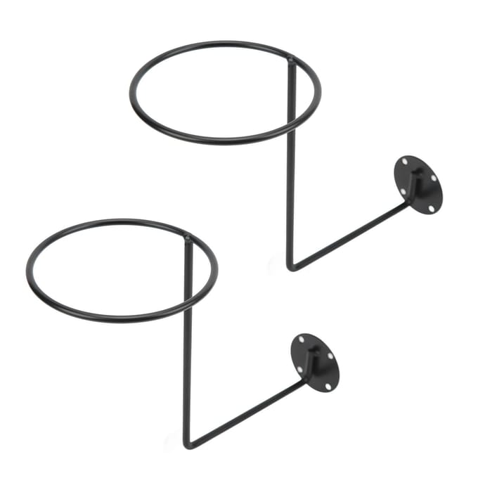 2 stuks Motorhelmhouder Wandgemonteerd Helm Displayrek voor voor Jassen Jassen Hoeden Dansen black