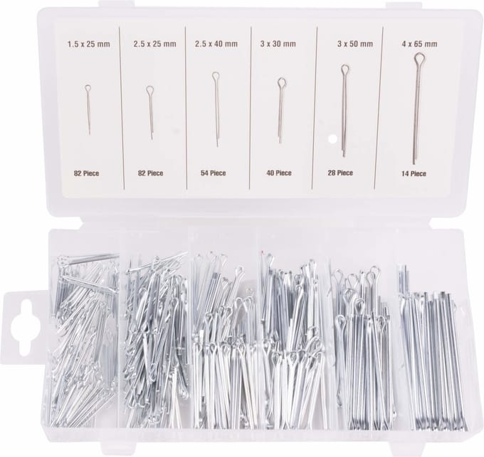 Benson Assortimentsdoos splitpennen - 300-delig - verzinkt - diverse maten