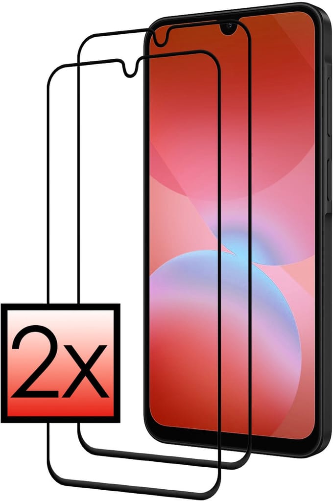 Screenprotector - 2 Stuks - Geschikt voor Samsung Galaxy A26 - Full Cover - Beschermglas - Gehard Glas - Tempered Glass - Screen Protector