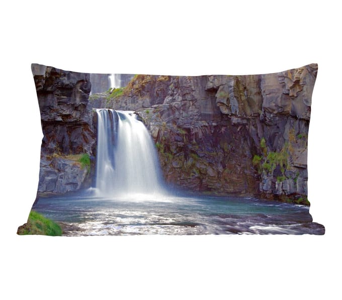 Sierkussens - Kussentjes Woonkamer - 50x30 cm - Waterval - Water - Rotsen