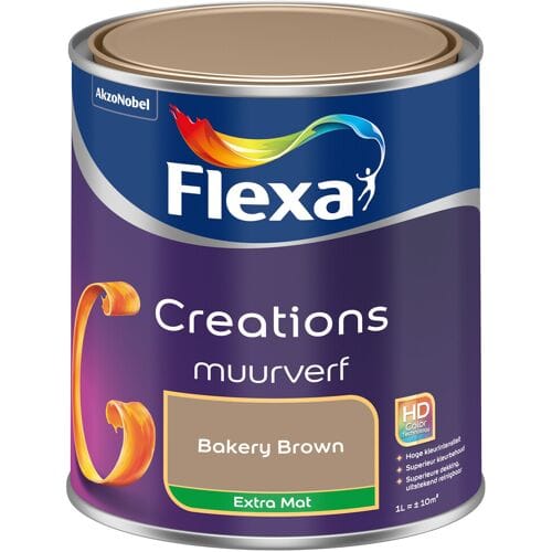 Flexa - Creations Muurverf Extra Mat - Bakery Brown - 1 L