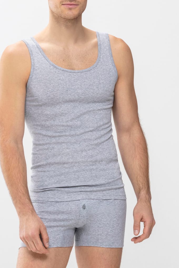 Athletic shirt Serie Casual Cotton Light Grey Melange