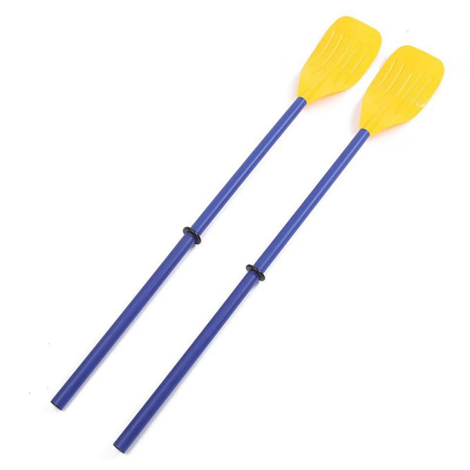 Eén paar rubberen roeiriemen, opvouwbaar en afneembaar 120 cm blauw