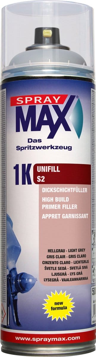 Spuitbus primer licht grijs vullende grondverf Spraymax 500ml