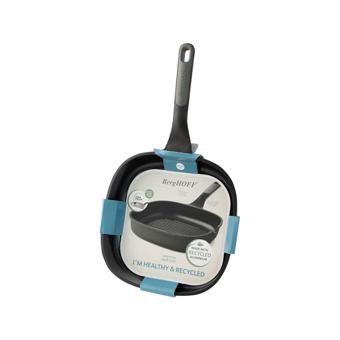 LEO Grillpan antikleef Stone+ - Ø 26cm - Grijs - PFAS-vrij