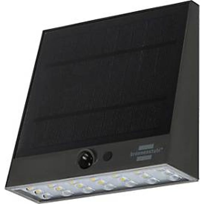 Brennenstuhl Solar LED Wall Light SOL 1000 Plana / LED Security Light for outdoors with motion detector (IP54, 1000lm, 4 different light modes, twilight sensor, incl. rechargeable battery)