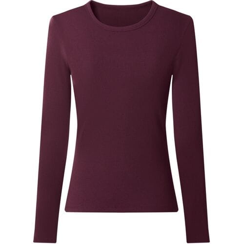 ESMARA Rib dames longsleeve (Lila, XS (32/34))