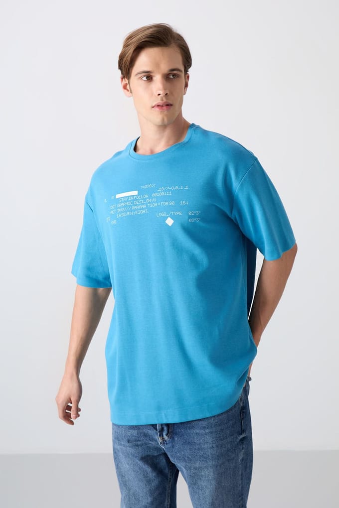 Oversized Geprinte Crew Neck T-shirt