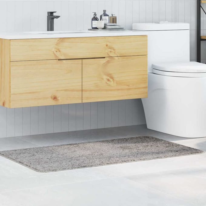 vidaXL - Antislip - Badmat - Grijs - 70 - x - 120 - cm - PP