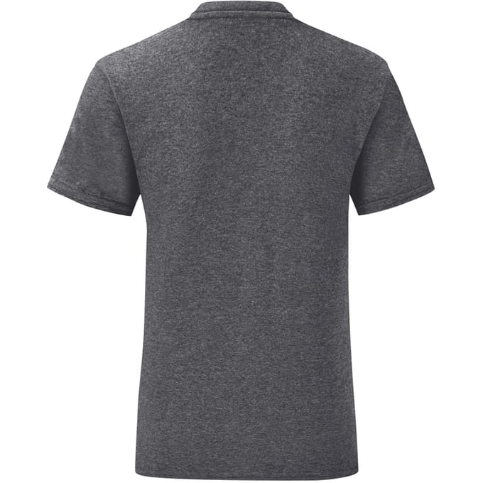 Fruit Of The Loom Heren Iconisch T-shirt (Donker Heather)