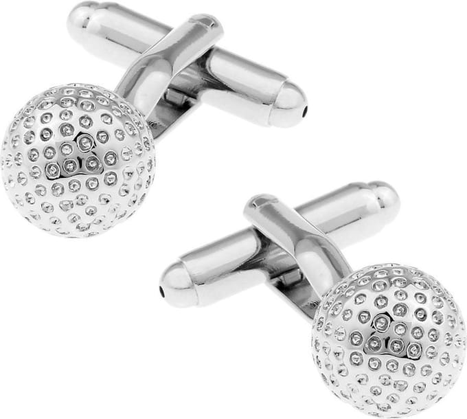 Amanto Manchetknopen Auck - 316L Staal - Sport - Golfbal - ∅10mm